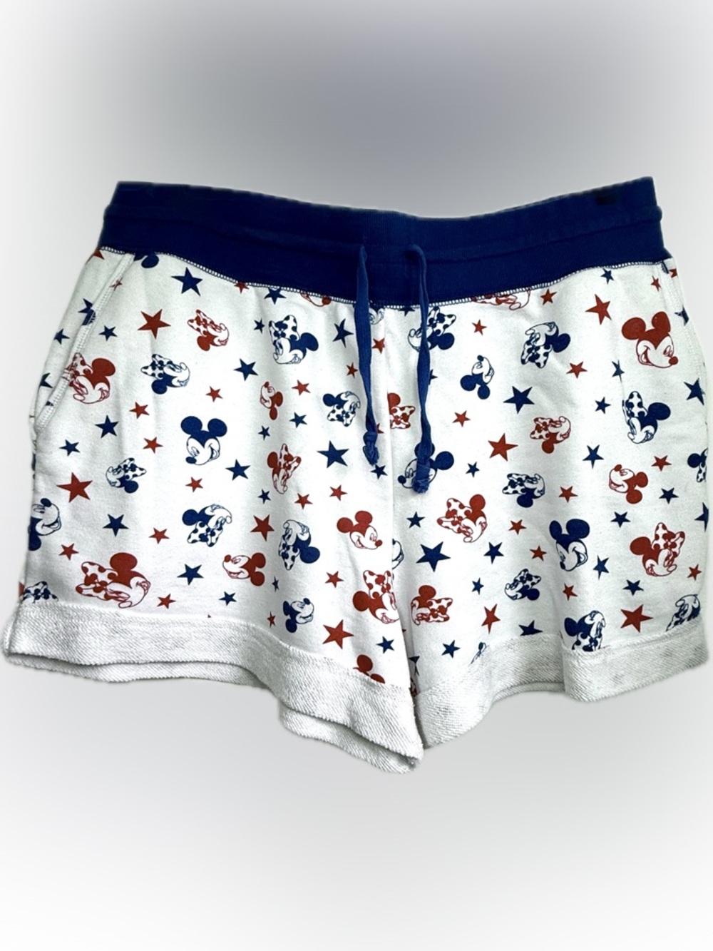 Disney Parks Mickey & Minnie Mouse Americana Knit Short Women's Size X-Large